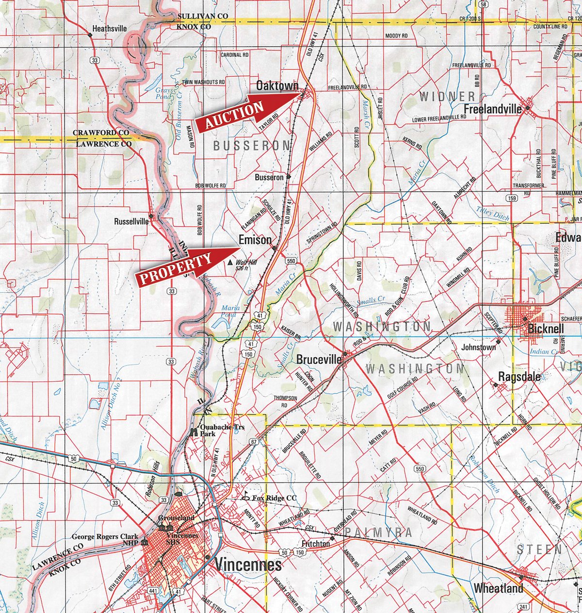 Area map - 78 Acres offered in 1 tract